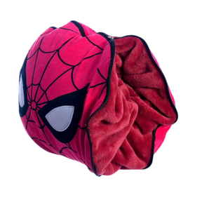 Almofada 2 em 1 Manta com Zíper Veludo Homem Aranha Spiderman