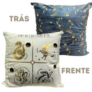 Almofada Harry Potter 40x40cm Quadrada Castelo Hogwarts Casas Escolas