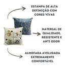 Almofada Harry Potter 40x40cm Quadrada Castelo Hogwarts Casas Escolas