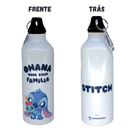 Garrafa de Alumínio Stitch 500ml com Mosquetão – Design Exclusivo Ohana e Estampa Licenciada