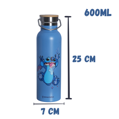 Garrafa Stitch Térmica 500ml – Aço Inox com Tampa e Alça + Brinde Especial