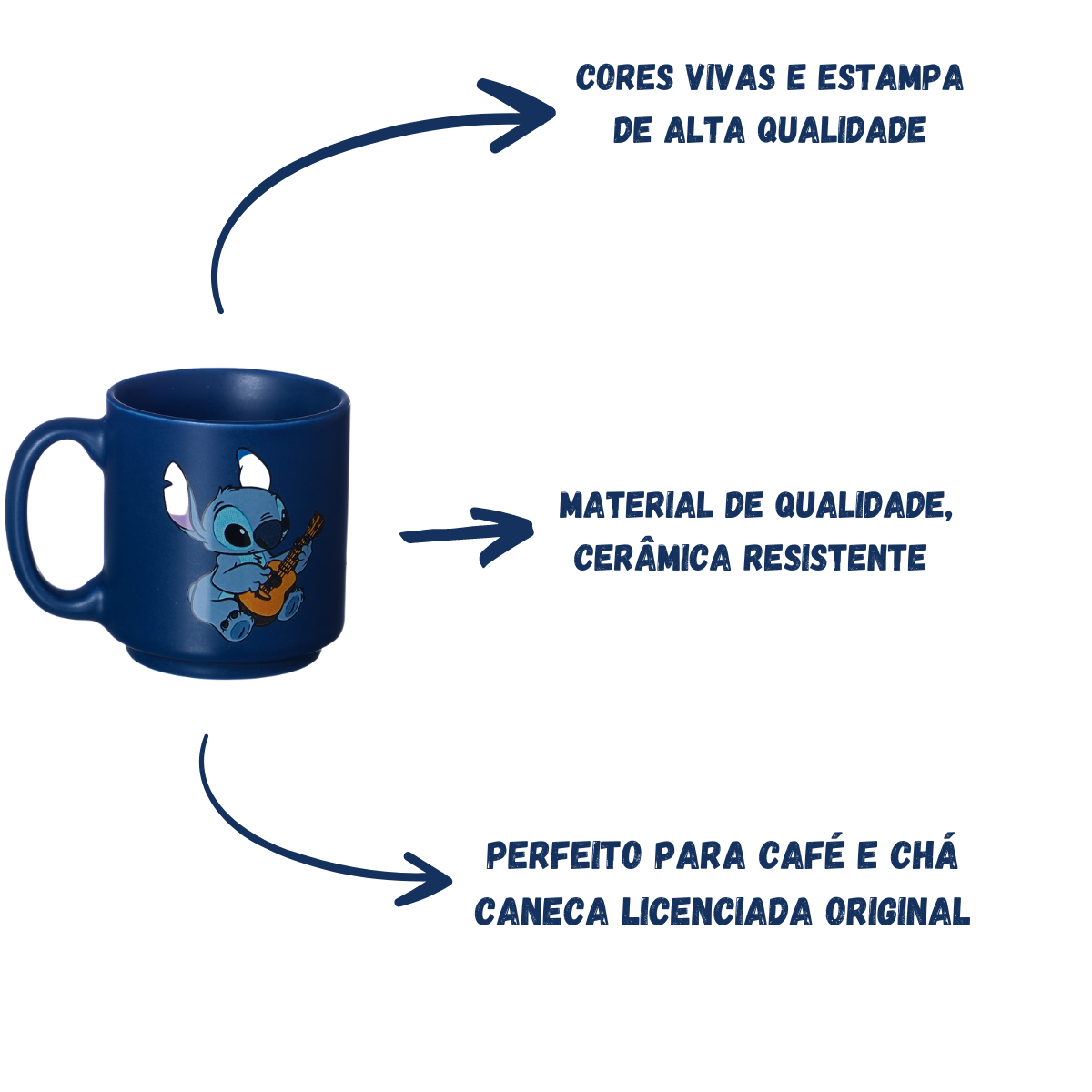 Mini Xícara Caneca Stitch Ohana – Cerâmica 100ml