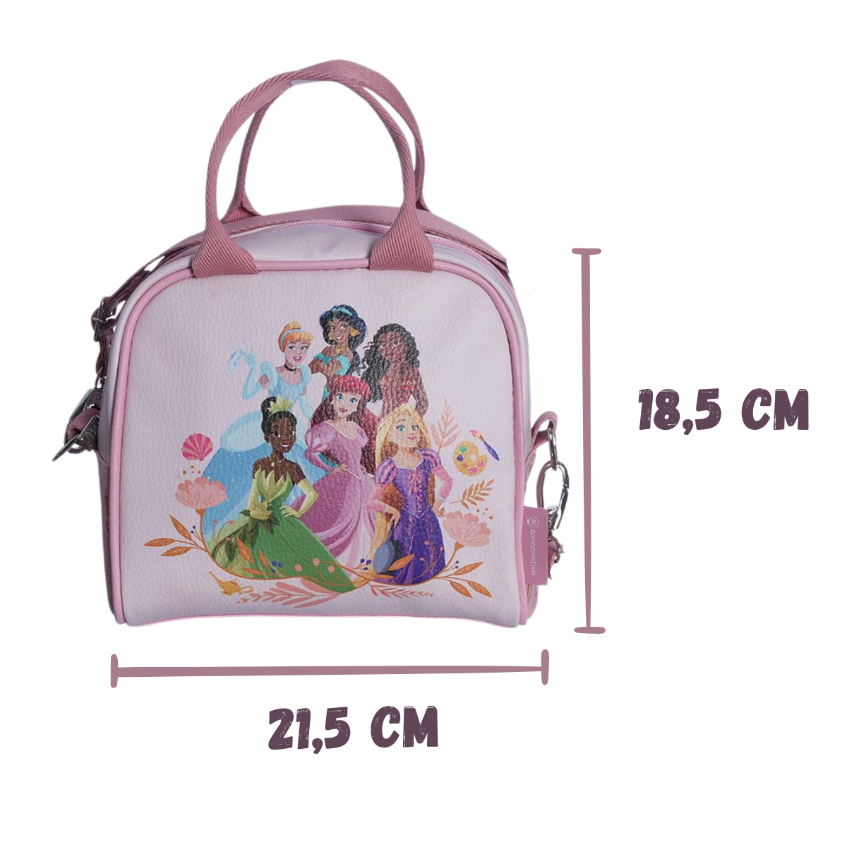 Lancheira Maleta Térmica Princesas com Alça Dupla Escola Passeios