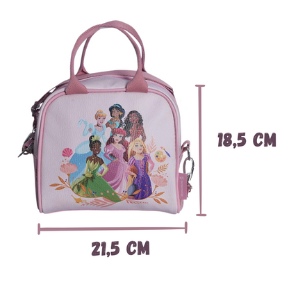 Lancheira Maleta Térmica Princesas com Alça Dupla Escola Passeios