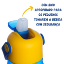 Garrafa Flip Sonic Infantil com Tampa Canudo e Alça 400ml