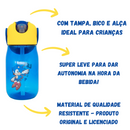Garrafa Flip Sonic Infantil com Tampa Canudo e Alça 400ml