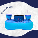 Kit Almofada Porta Pipoca Com Balde e Copos Stitch Just Chill