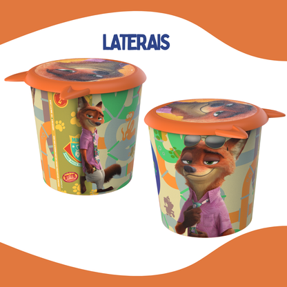 Balde Pipoca Zootopia 2 Tampa Estreia Cinema 2025 4L Orelhas