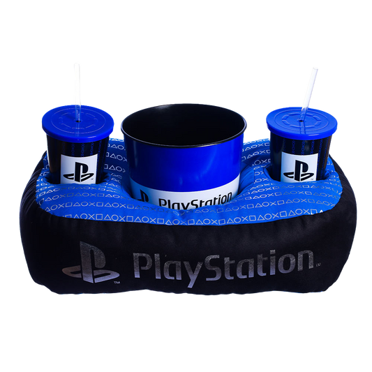 Kit Almofada Porta Pipoca Balde e Copos Playstation Video Game