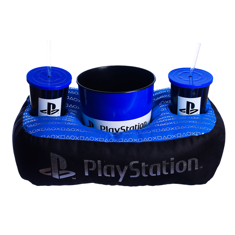 Kit Almofada Porta Pipoca Balde e Copos Playstation Video Game