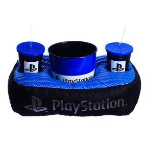 Kit Almofada Porta Pipoca Balde e Copos Playstation Video Game