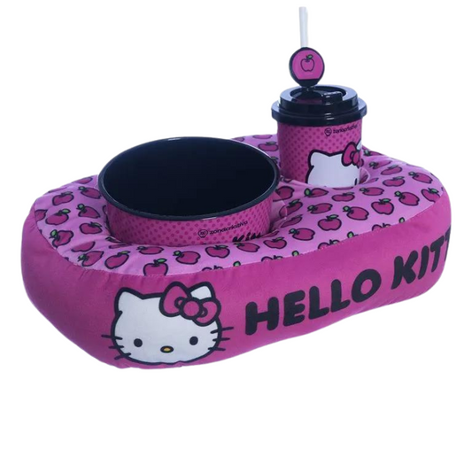 Kit Pipoca Hello Kitty com Almofada, Balde 1,3L e Copo 400ml + Brinde