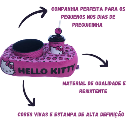 Kit Pipoca Hello Kitty com Almofada, Balde 1,3L e Copo 400ml + Brinde