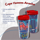 Copo Homem-Aranha Infantil  200ml com Tampa – BPA Free