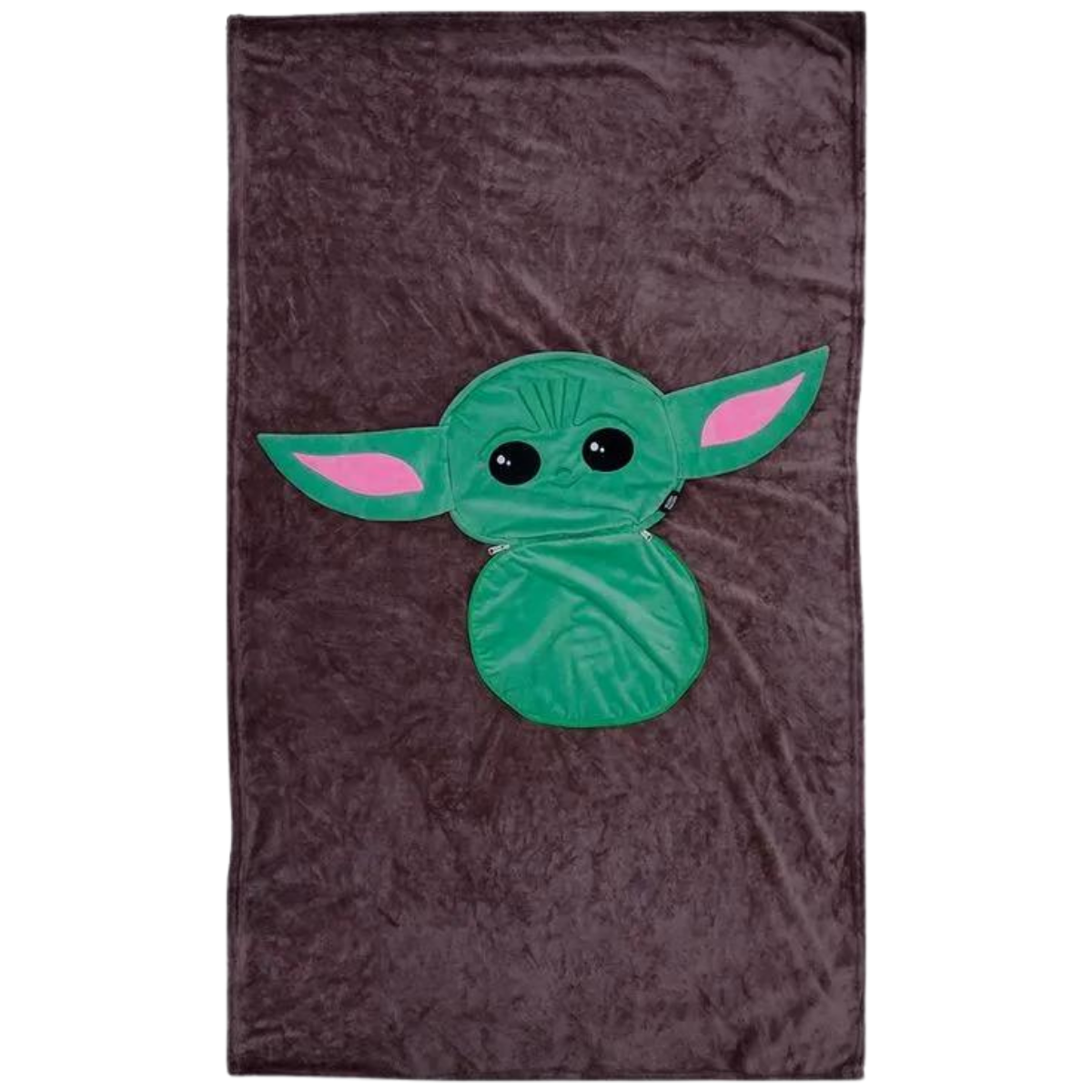 Almofada 2 em 1 Manta com Zíper Veludo Mandalorian Star Wars
