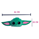 Almofada 2 em 1 Manta com Zíper Veludo Mandalorian Star Wars