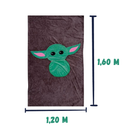 Almofada 2 em 1 Manta com Zíper Veludo Mandalorian Star Wars