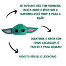 Almofada 2 em 1 Manta com Zíper Veludo Mandalorian Star Wars