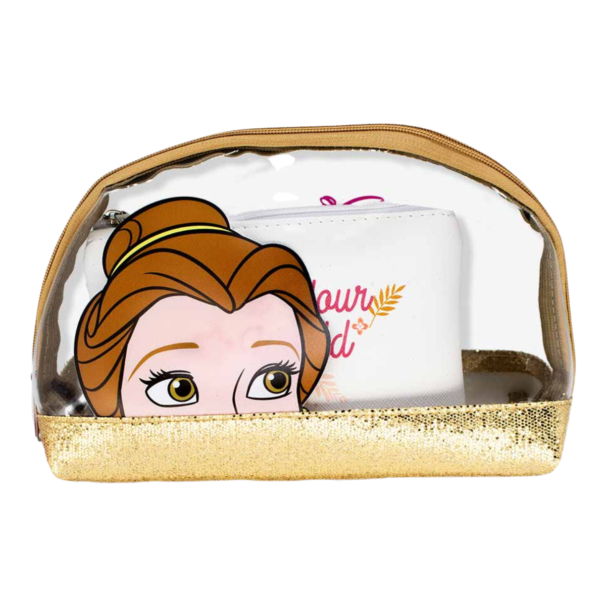 Necessaire 2 em 1 Bela Princesas Bela Fera Bolsa Maquiagem