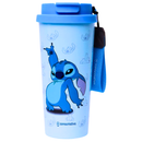 Copo Térmico Stitch 500ml – Aço Inox Parede Dupla Bico Duplo e Alça de Transporte Disney