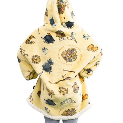 Cobertor com Mangas Hogwarts Harry Potter Hoodie Moletom Juvenil