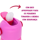 Garrafa Flip Hello Kitty  Infantil Com Tampa Canudo e Alça 400ml