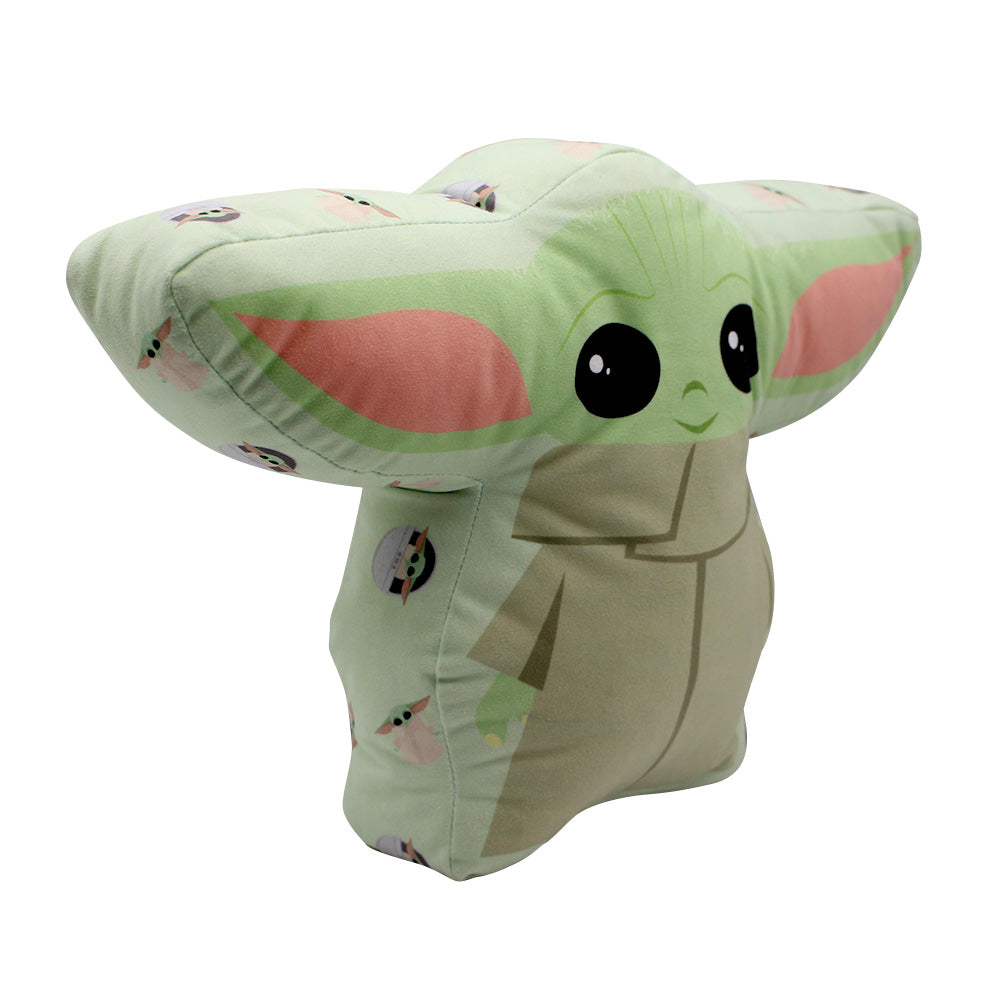 Kit Almofada Porta Pipoca Balde e Copos Mandalorian e Almofada Baby Yoda Star Wars