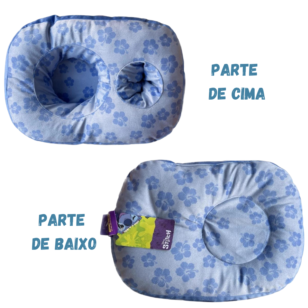 Kit Almofada Porta Pipoca Balde e Copo Stitch Individual Infantil