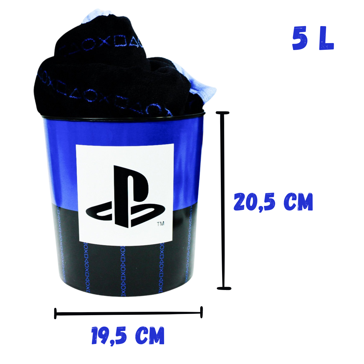 Kit Almofada Porta Pipoca Balde e Copos Playstation Video Game