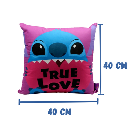 Kit Almofada Aveludada True Love e Caneca Stitch 350ml