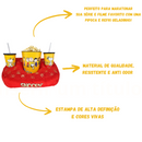 Kit Almofada Porta Pipoca Balde e Copos Snoopy Peanuts