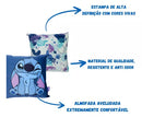 Almofada Aveludada Stitch Floral Cute