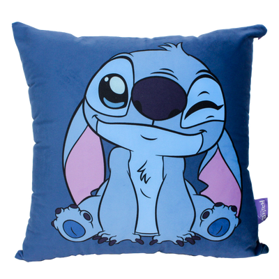 Almofada Aveludada Stitch Floral Cute