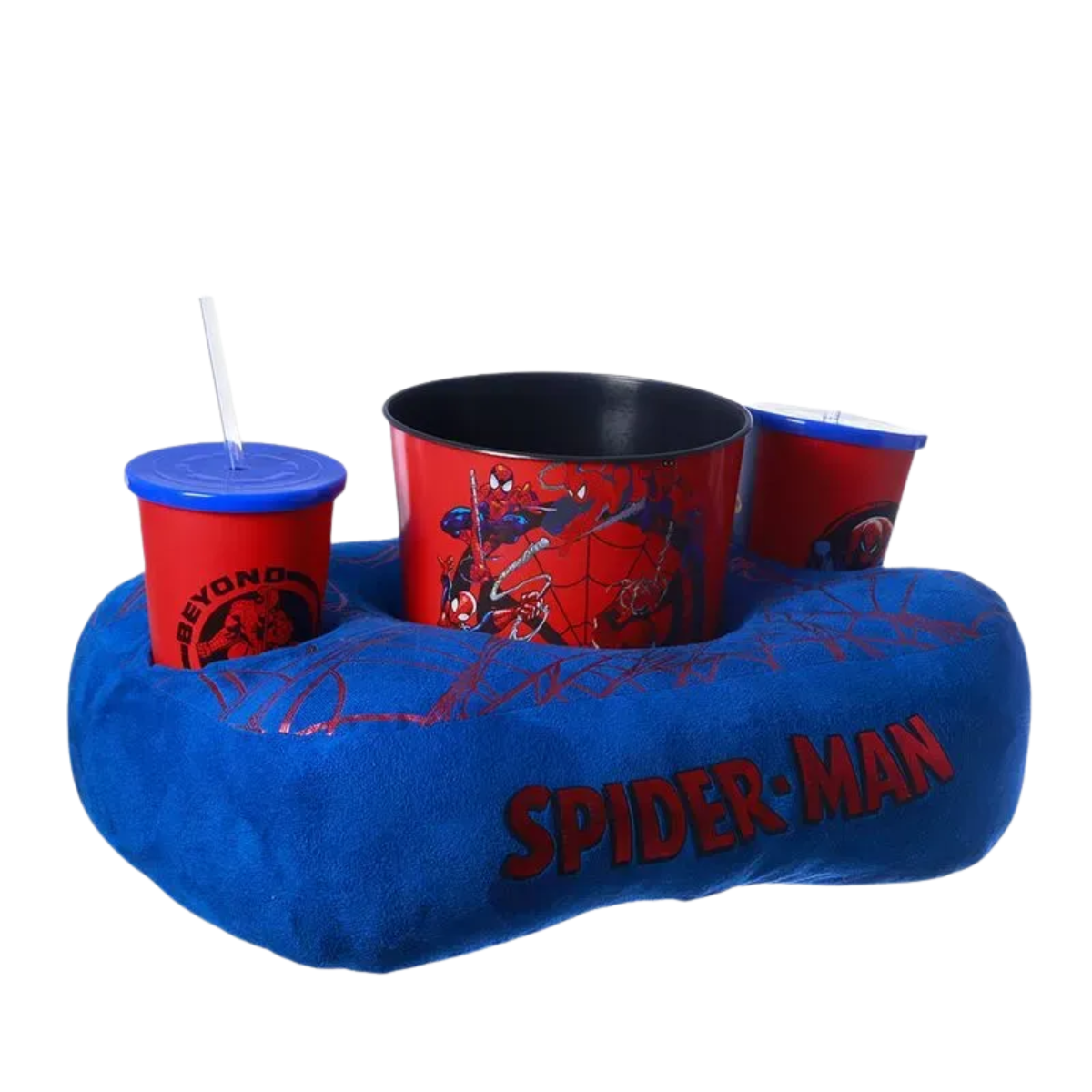 Kit Pipoca Homem-Aranha com Almofada, Balde e 2 Copos – Spiderman