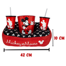 Kit Almofada Porta Pipoca Balde e Copos Mickey Mouse Disney