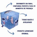 Almofada Stitch Formato Cubo Veludo 25x25cm