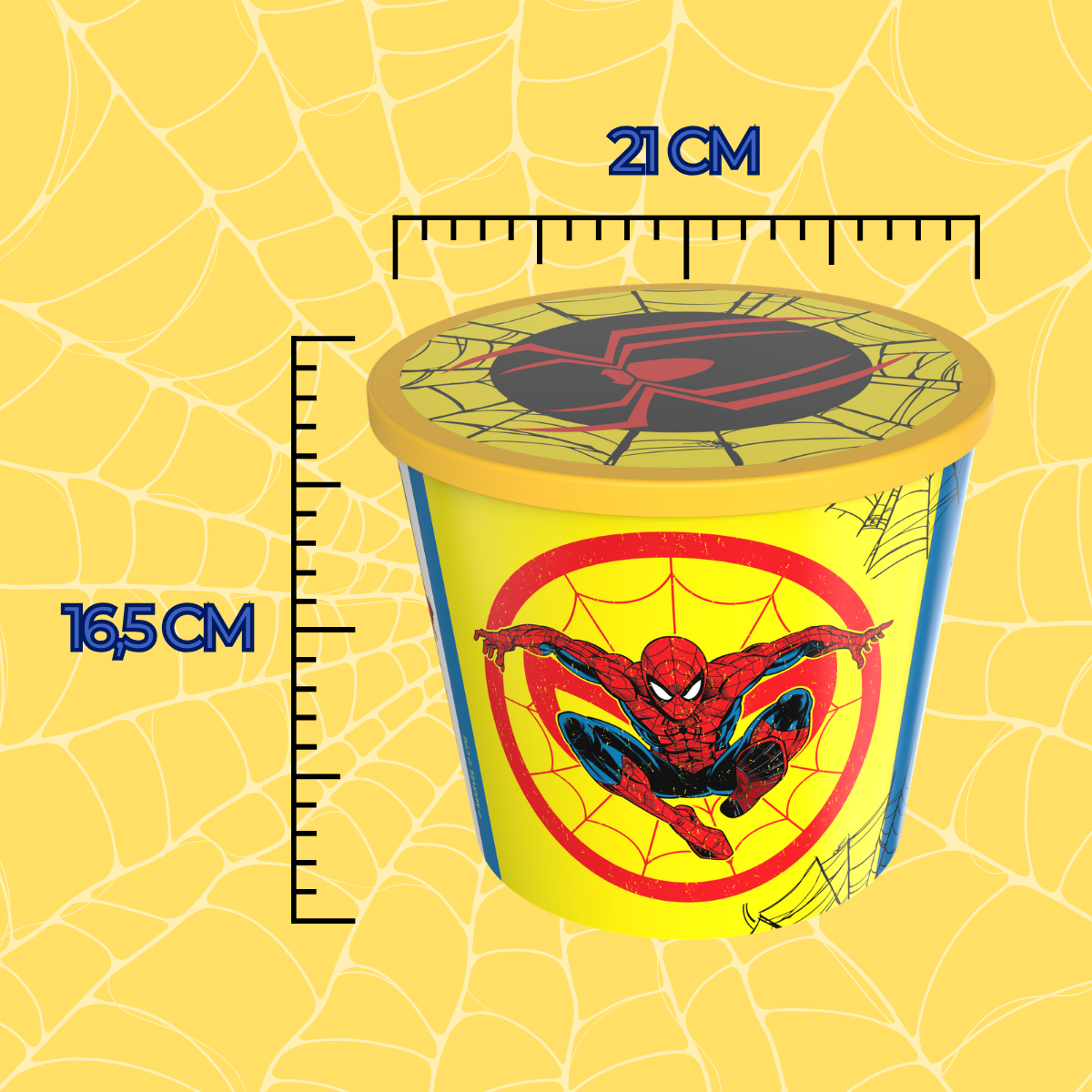 Balde Pipoca Homem Aranha Um Novo Dia Gibi 4 Litros Original