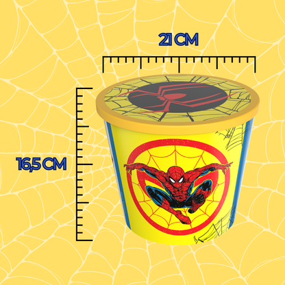 Balde Pipoca Homem Aranha Um Novo Dia Gibi 4 Litros Original