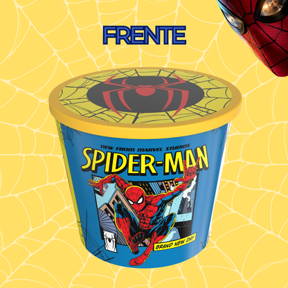 Balde Pipoca Homem Aranha Um Novo Dia Gibi 4 Litros Original