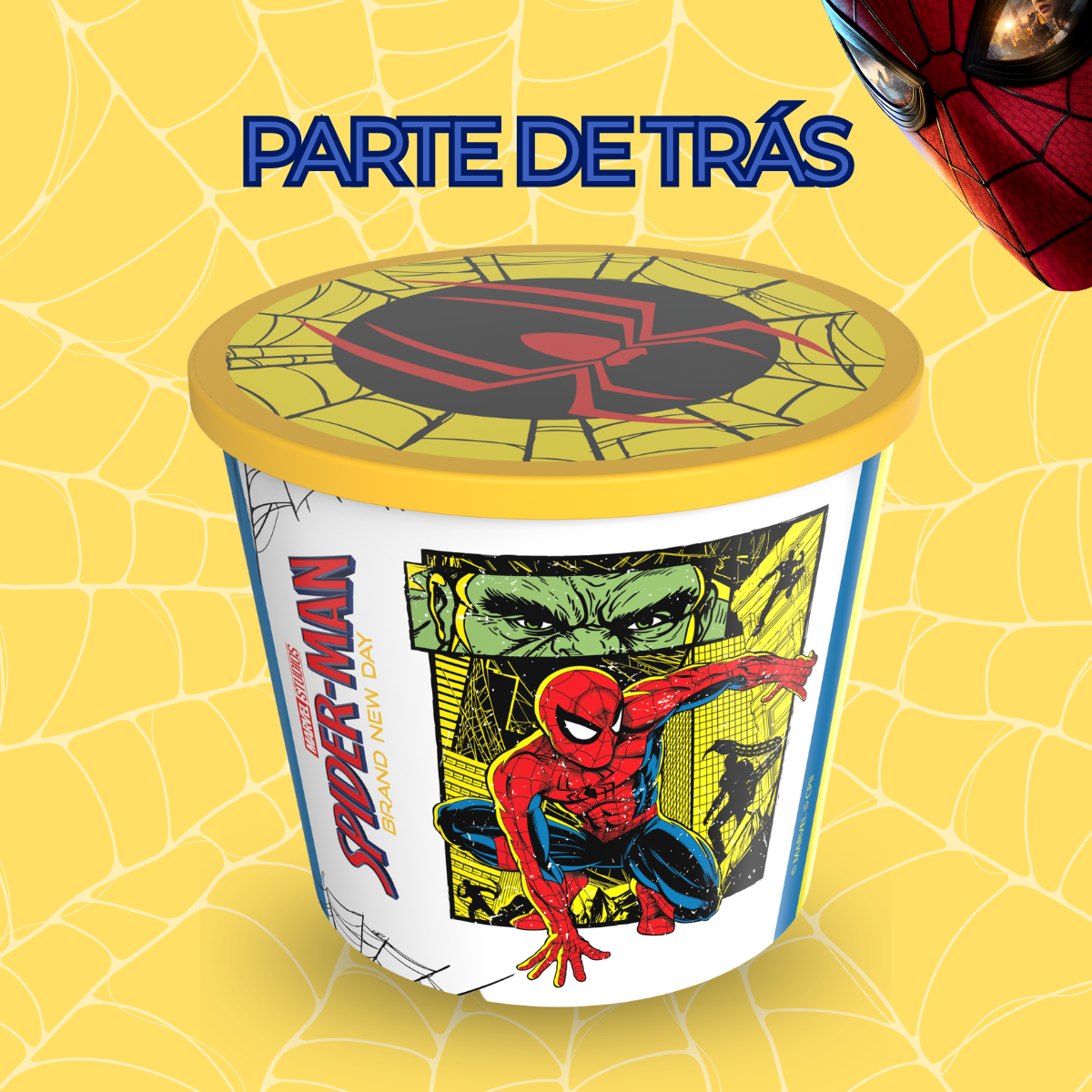Balde Pipoca Homem Aranha Um Novo Dia Gibi 4 Litros Original