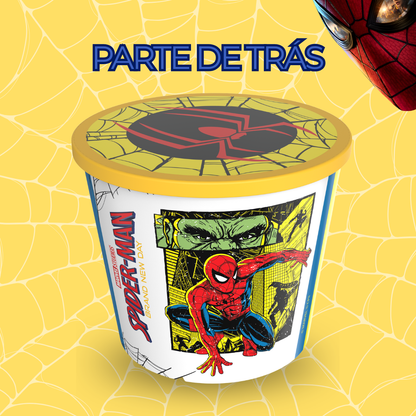 Balde Pipoca Homem Aranha Um Novo Dia Gibi 4 Litros Original