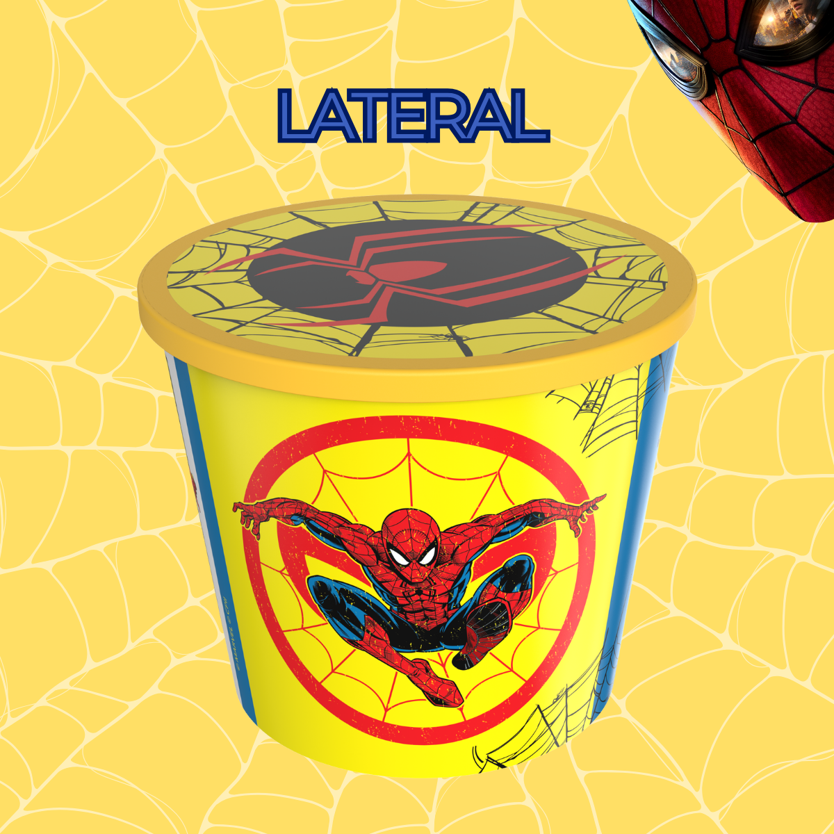 Balde Pipoca Homem Aranha Um Novo Dia Gibi 4 Litros Original