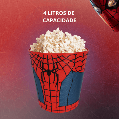 Balde Pipoca Homem Aranha Um Novo Dia 4l Teia Licenciado