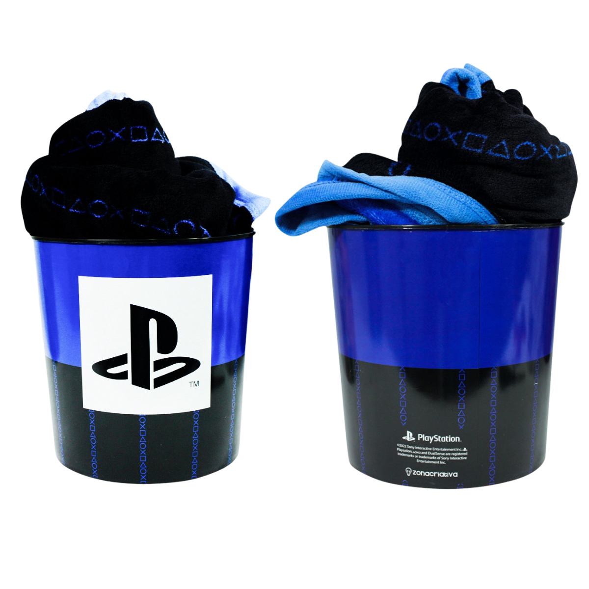 Kit Balde de Pipoca e Manta Playstation Videogame