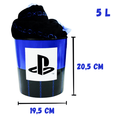 Kit Balde de Pipoca e Manta Playstation Videogame