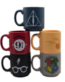 Kit 5 Mini Xícaras Canecas Harry Potter em Cerâmica – Edição Colecionável