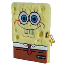 Caderno Diário Pelúcia Bob Esponja com Cadeado e Chave 80 Folhas