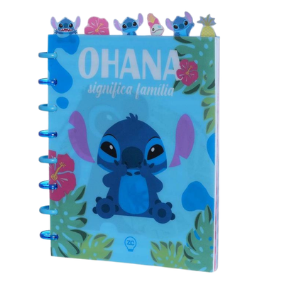 Caderno Inteligente Stitch com 6 Divisórias 72 Folhas