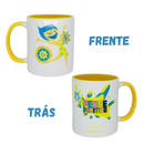 Caneca Alegria Divertida Mente 350ml Cerâmica