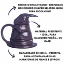 Caneca Formato 3d Chapéu Seletor Harry Potter HP 350ml